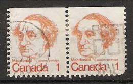 Canada  1972-77  Caricatures  (o) J.A.MacDonald - Sellos (solo)