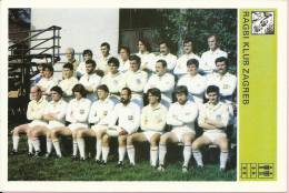 SPORT CARD No 78 - RUGBY CLUB ZAGREB, Yugoslavia, 1981., 10 X 15 Cm - Rugby