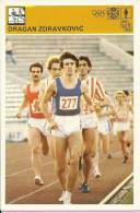 SPORT CARD No 81 - DRAGAN ZDRAVKOVIĆ (Zdravkovic), Yugoslavia, 1981., 10 X 15 Cm - Atletiek