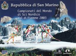 P - 2003 San Marino - Campionati Mondiali Di Sci Nordino- Val Di Fiemme - Unused Stamps