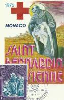 MONACO - Croix Rouge - Saint Bernard De Sienne- Timbre Et Tampon Jour D'émission - Maximumkarten (MC)