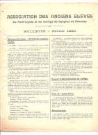 FECAMP-BULLETIN DE L´ASSOCIATION DES ANCIENS ELEVES DU PETIT LYCEE ET DU COLLEGE DE GARCON DE FECAMP-FEVRIER 1930 - Diploma & School Reports