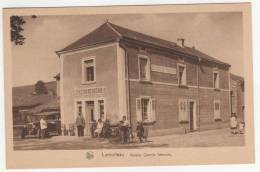 CPA BELLE ANIMATION LAMORTEAU, EPICERIE MERCERIE, MAISON STEVENIN, AUTO VOITURE ANCIENNE, TACOT, ( ROUVROY ), BELGIQUE - Rouvroy