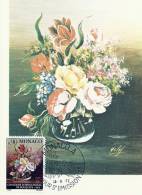 MONACO - Concours International De Bouquets-Timbre Et Tampon Jour D'émission - Maximumkarten (MC)