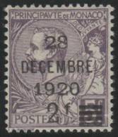 MONACO 1921 - Yvert #50 - MLH * - Andere & Zonder Classificatie