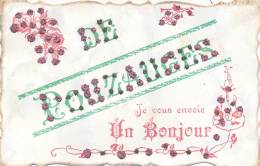 POUZAUGES - Carte Souvenir Rehaussée De Strass - Pouzauges