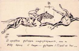 Cartolina/cartoncino Dipinto A Mano Ippica  Ill.Pipi 1948 - Reitsport