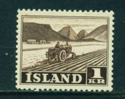 ICELAND - 1950 Pictorial Definitives 1k  Mounted Mint - Unused Stamps