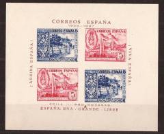 SLCL284-LM079TBH.locales .Fabricas,conventos,escud Os,virgen.EPILA, Zaragoza.1937(GALVEZ 284 *) RARA - Blocks & Sheetlets & Panes
