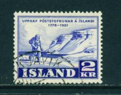 ICELAND - 1951 Postal Service 2k Used As Scan - Usados