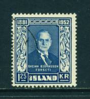 ICELAND - 1952 Bjornsson 1k25 Used As Scan - Gebraucht