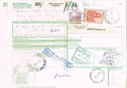 983- Storia Postale  22.7.92  Bollettino Di Spedizione Svizzera/Palermo  Affr. Helvetia - Briefe U. Dokumente