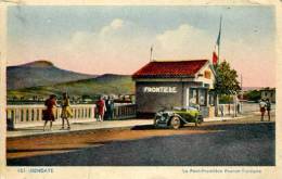 Delcampe - N°29295 -cpa Hendaye -le Pont Frontière -France Espagne- - Zoll