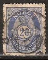 Norge 1893/1905 Mi 57B. 'Norge' In Antiqua Dents: 13,5:12,5 - Oblitérés