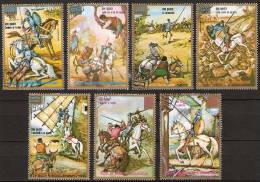 Guinea Ecuatorial - Don Quijote, Horses, Windmill - Writers