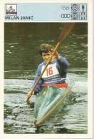 SPORT CARD No 110 - KAYAK - MILAN JANIĆ (Janic), 1981., Yugoslavia, 10 X 15 Cm - Rowing