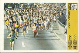 SPORT CARD No 108 - MARATHON RACE, 1981., Yugoslavia, 10 X 15 Cm - Athlétisme