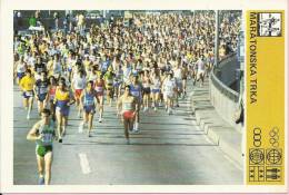 SPORT CARD No 108 - MARATHON RACE, 1981., Yugoslavia, 10 X 15 Cm - Athletics