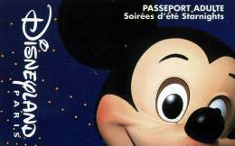 DISNEYLAND  PARIS ..PASSEPORT  ADULTE SOIREE D ETE STARRNIGHTS.......PLUSIEURS DATES - Pasaportes Disney