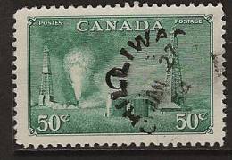 CANADA 1950 50c Green G Oil Wells SG O188 U NC331 - Opdrukken