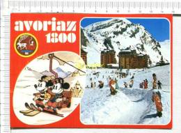 AVORIAZ  1800 -  Vue Partielle -    Personnages De  Disney : Mickey,  Les Nains, ..... - Avoriaz