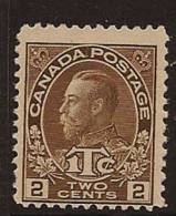 CANADA 1916 2c + 1c Yellow-brown SG 239 UNHM RD31 - Impôts De Guerre