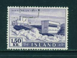 ICELAND - 1956 Power Plants And Waterfalls 1k50 Used (stock Scan) - Used Stamps