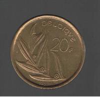 BELGIUM - BELGICA -  20 Francs  1980   KM159 - 20 Francs