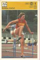 SPORT CARD No 230 - ĐURĐA FOČIĆ (Durda Focic), Yugoslavia, 1981., 10 X 15 Cm - Leichtathletik