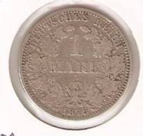 MONEDA DE PLATA DE  ALEMANIA  DE 1 MARK DEL AÑO 1875 LETRA -A (COIN) SILVER,ARGENT. - 1 Mark