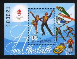 HUNGARY - 1991. Souvenir Sheet - Winter Olympic Games,Albertville/Figure Skating  MNH! Mi Bl.219 - Nuevos