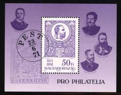 HUNGARY - 1991. Souvenir Sheet - Pro-Philately / First Hungarian Postage Stamp,120th Anniv.  MNH! Mi Bl.220 - Unused Stamps