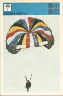 SPORT CARD No 223 - PARACHUTTING,  Yugoslavia, 1981., 10 X 15 Cm - Fallschirmspringen