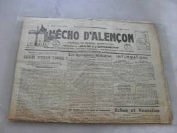 Journal L´Echo D´Alençon  Jeudi 1 Octobre  1942 - Francese