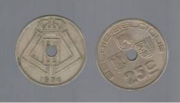 BELGIUM - BELGICA -  25  Centimes  1938  KM115 - 25 Centimes