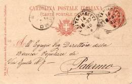 1897 CARTOLINA CON ANNULLO CALTANISETTA - Postwaardestukken