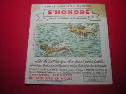 BUVARD SUPER BISCOTTES  SABLEES ST HONORE CONCOURS DESSIN N° 2 NAGEURS - Biscotti