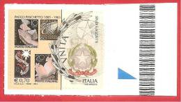 ITALIA REPUBBLICA SINGOLO BORDO DI FOGLIO - 2013 - 50º Anniversario Della Morte Di Paolo Paschetto - € 0,70 - S.----- - 2011-20: Neufs