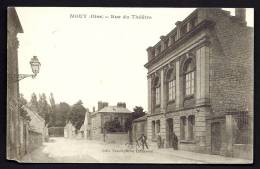 CPA ANCIENNE- FRANCE- MOUY (60)- LA RUE DU THEATRE EN TRES GROS PLAN- ANIMATION- - Mouy