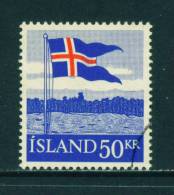 ICELAND - 1958 Flag 50k Used (stock Scan) - Usados