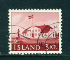 ICELAND - 1958 Old Government House 3k Used (stock Scan) - Used Stamps
