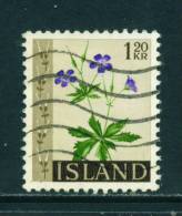 ICELAND - 1960 Flowers 1k20 Used (stock Scan) - Usados