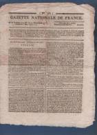 GAZETTE NATIONALE DE FRANCE 6 03 1796 - TURQUIE - ESPAGNE - RENNES - BRUXELLES - AGIOTAGE MONNAIE - 64 BASSES PYRENEES - - Journaux Anciens - Avant 1800