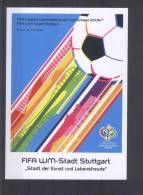 ALLEMAGNE   Carte  Officielle  Stade Stuttgart  Football  Soccer  Fussball   Cup 2006   Ballon - 2006 – Germany