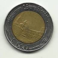 1988 - Italia 500 Lire, - 500 Liras