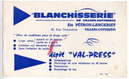 958B) D02 -VILLERS COTTERETS - BUVARD - BLANCHISSERIE - Kleidung & Textil