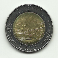 1990 - Italia 500 Lire, - 500 Lire