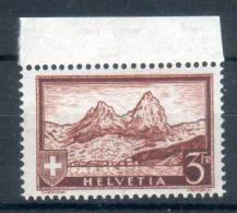 SVIZZERA SWITZERLAND SUISSE SCHWEIZ 1930 MYTHEN 3fr ** MNH UNIF.244 - Neufs