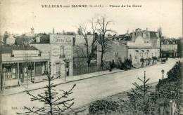 94-VAL DE MARNE-- VILLIERS SUR MARNE / PLACE DE LA GARE   ECRITE ‹(•¿• )› - Villiers Sur Marne