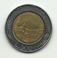 1992 - Italia 500 Lire, - 500 Liras